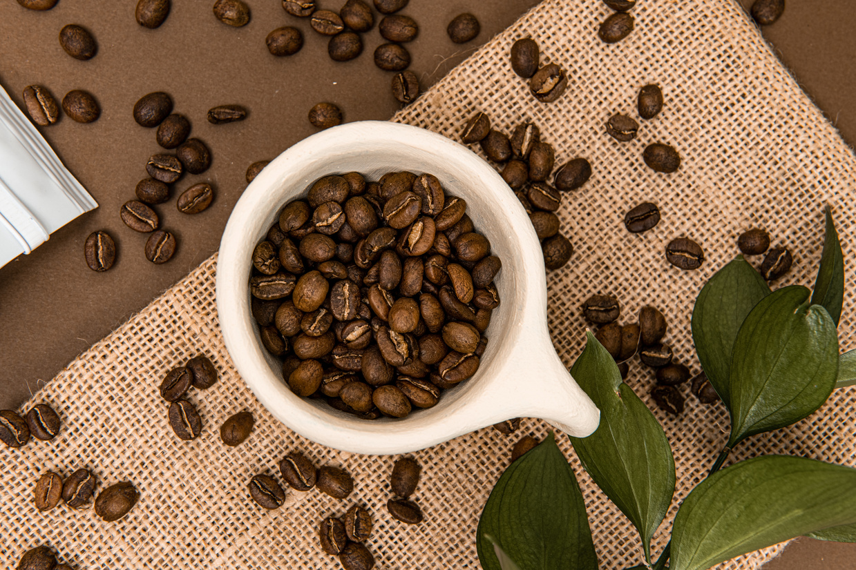 Cup with Coffee Beans